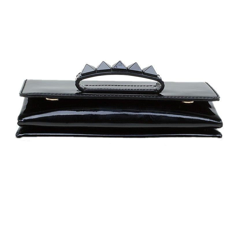 Valentino Black Patent Leather Rockstud Va Va Voom Shoulder Bag 5