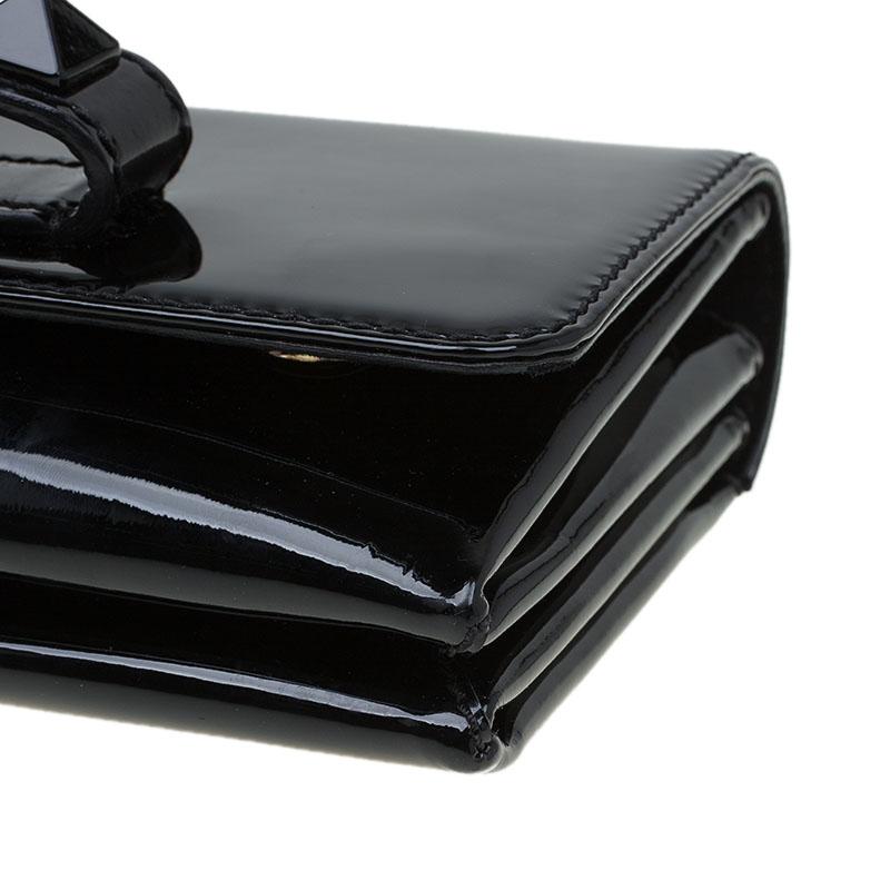 Valentino Black Patent Leather Rockstud Va Va Voom Shoulder Bag 7