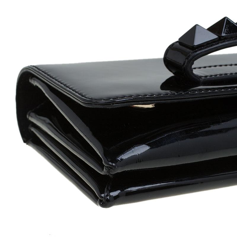Valentino Black Patent Leather Rockstud Va Va Voom Shoulder Bag 4