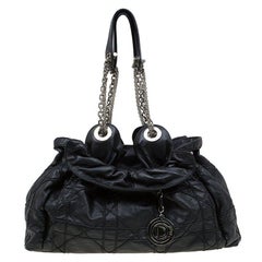 Dior Black Quilted Cannage Leather Le Trente Hobo