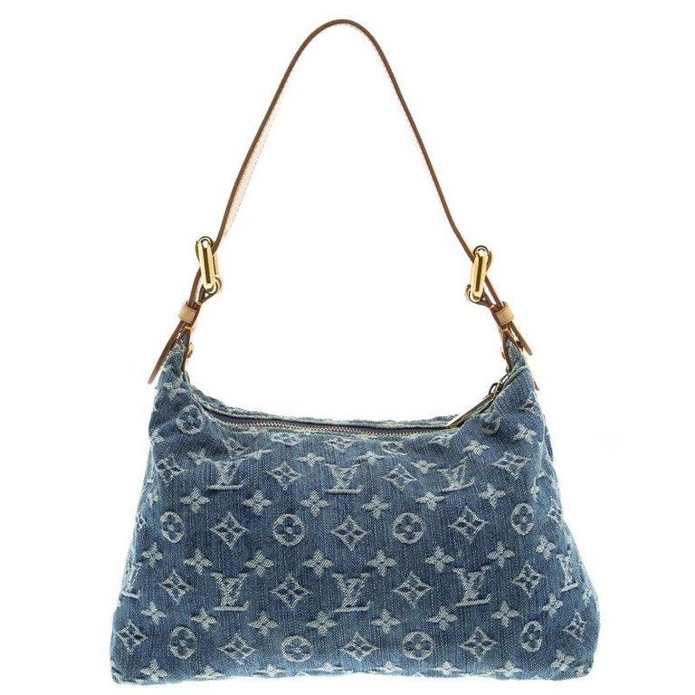 Louis Vuitton Denim Monogram Baggy PM Handbag at 1stDibs