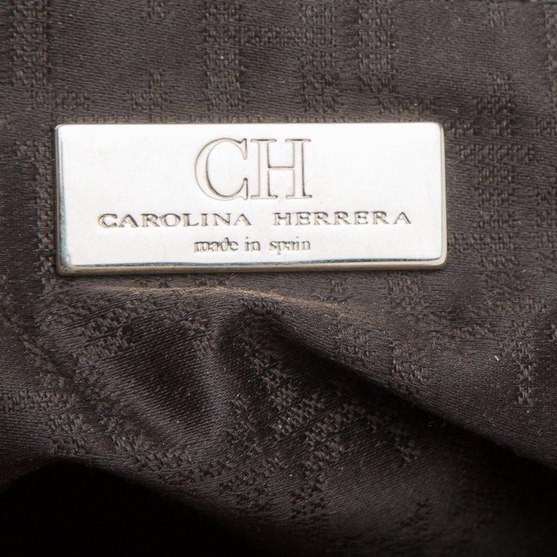 Carolina Herrera Tan Brown Leather Satchel 2