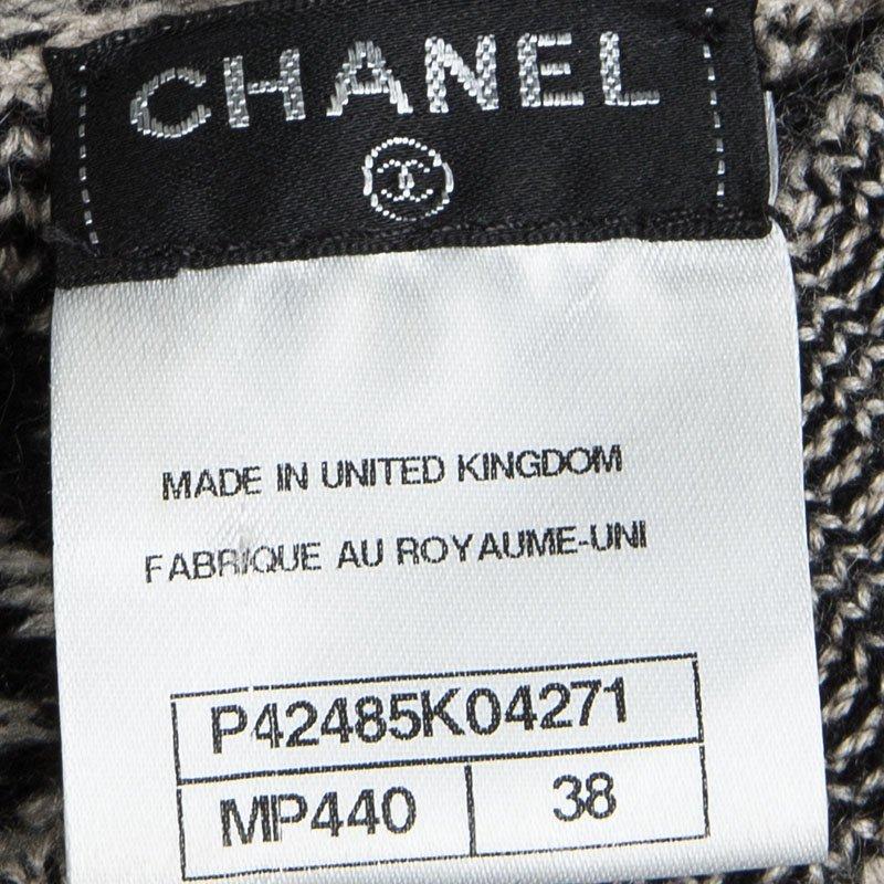Chanel Beige and Black Cashmere Sweater Tunic M 1
