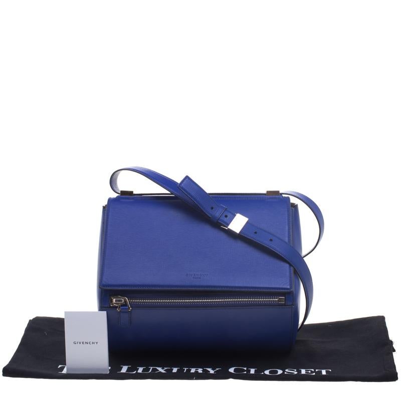 Givenchy Blue Leather Medium Pandora Box Bag 6