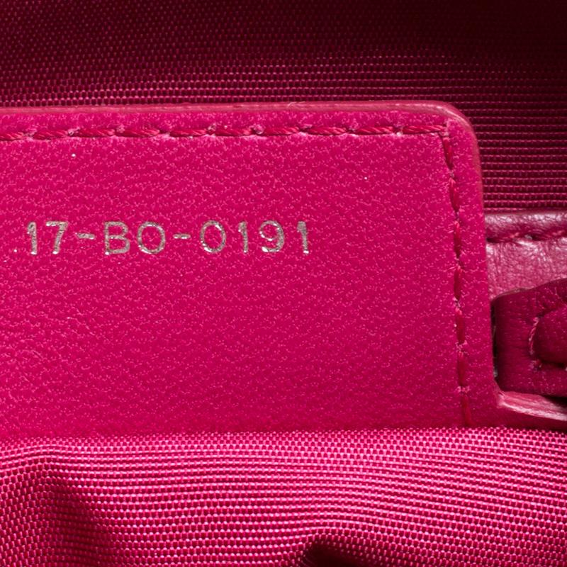Dior Pink Cannage Quilted Leather Granville Polochon Satchel 5