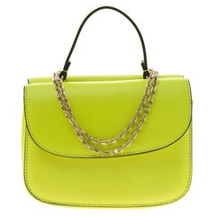 Valentino Neon Green Leather Crossbody Bag