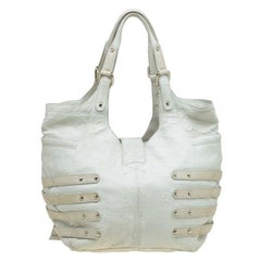 Jimmy Choo Cream Leather Bree Tote
