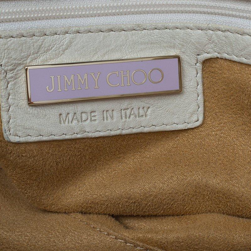 Jimmy Choo Cream Leather Bree Tote 3