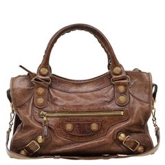 Used Balenciaga Brown Leather GH City Bag