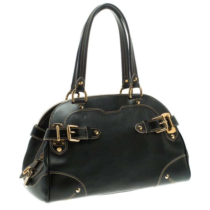 Louis Vuitton Black Suhali Leather Le Radieux Bag In Excellent Condition In Dubai, Al Qouz 2