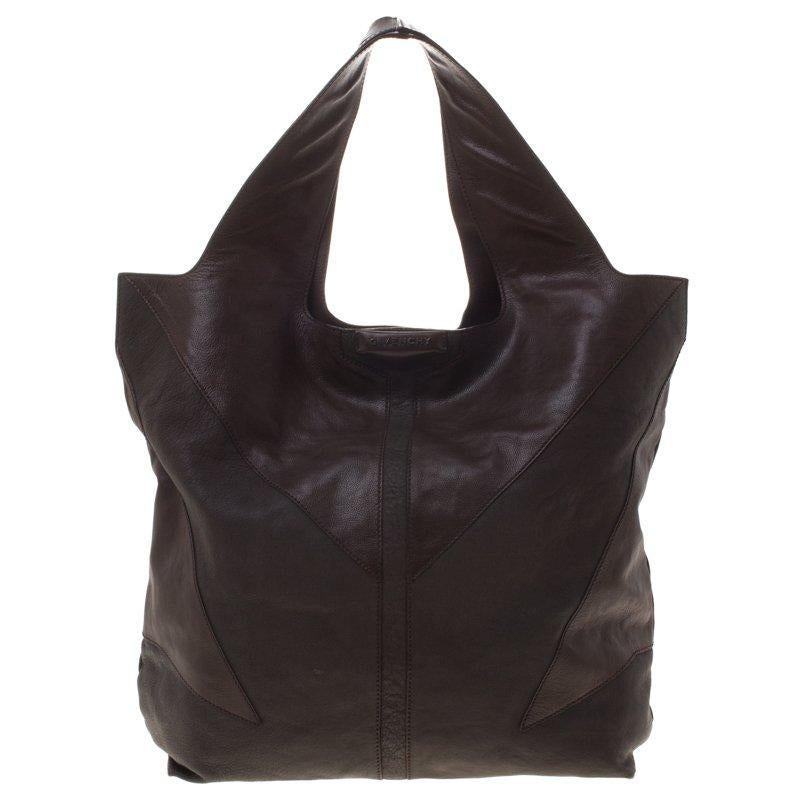 Givenchy Dark Brown Nappa Leather George V Tote