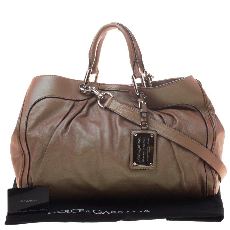 Dolce and Gabbana Copper Holographic Leather Miss Brooke Bag 4