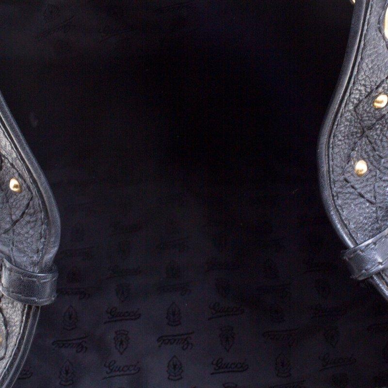 Gucci Holographic Black Leather Irina Tote 2
