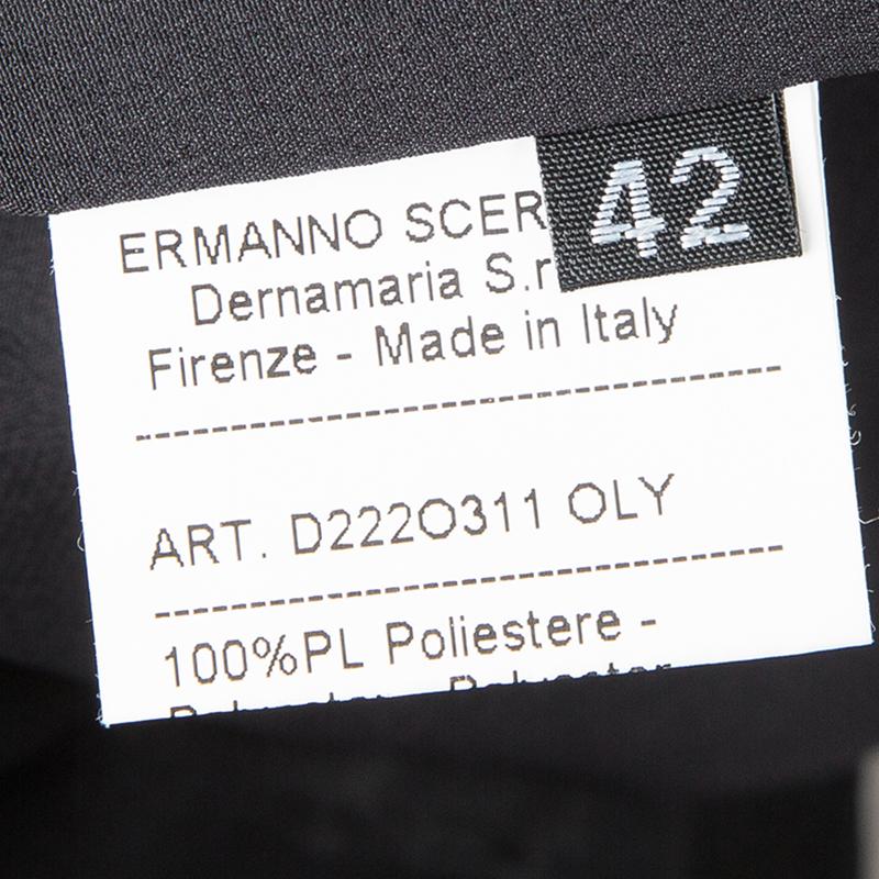 Ermanno Scervino Black Applique Border Detail Pleated Maxi Skirt M 2
