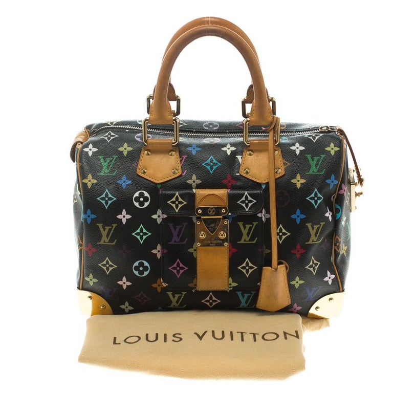 Louis Vuitton Black Multicolor Monogram Speedy 30 Bag at 1stDibs