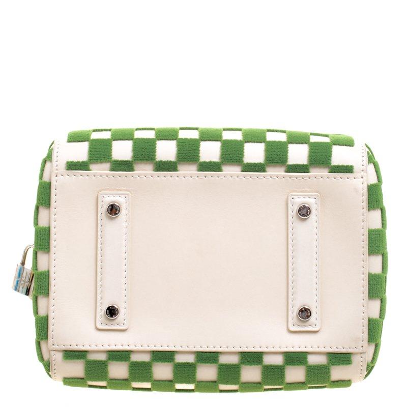 Women's Louis Vuitton Green Damier Cubic Fabric and Leather Limited Edition Speedy Cube 