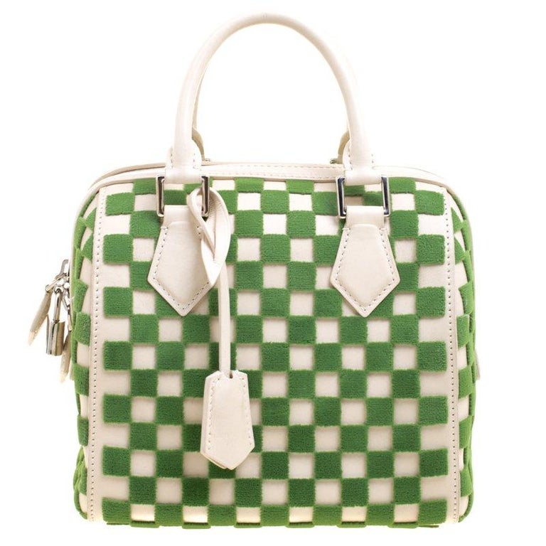 Louis Vuitton Green Damier Cubic Fabric and Leather Limited