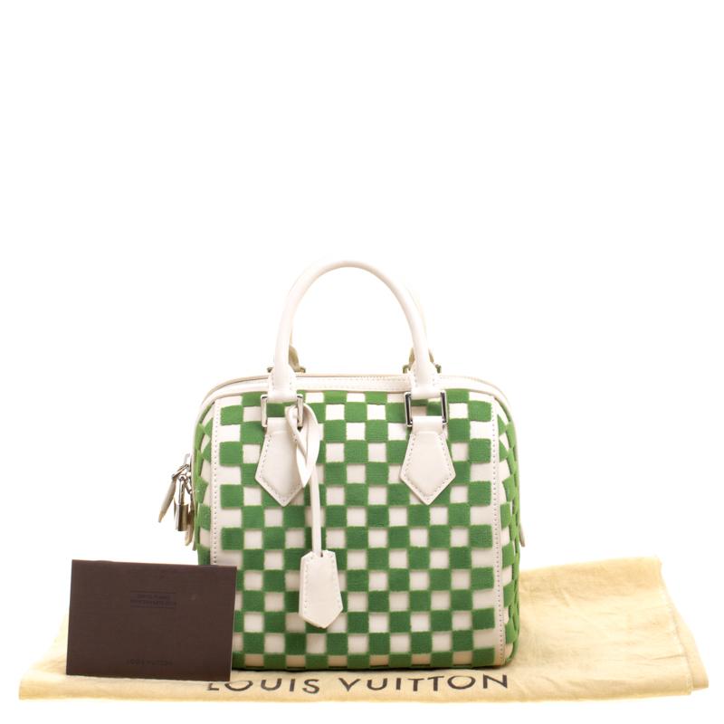 Louis Vuitton Green Damier Cubic Fabric and Leather Limited Edition Speedy Cube  2