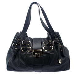 Jimmy Choo Black Leather Riki Tote