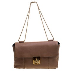 Chloe Brown Leather Large Elsie Shoulder Bag