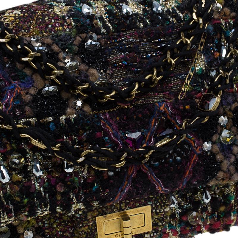 Chanel Multicolor Lesage Tweed Jewel Encrusted 2.55 Reissue Classic 227 Flap Bag 11