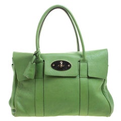 Mulberry Green Leather Bayswater Satchel