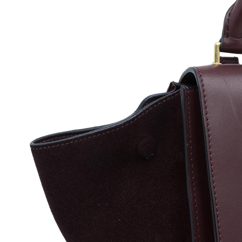 Celine Brown Leather Medium Trapeze Bag 10