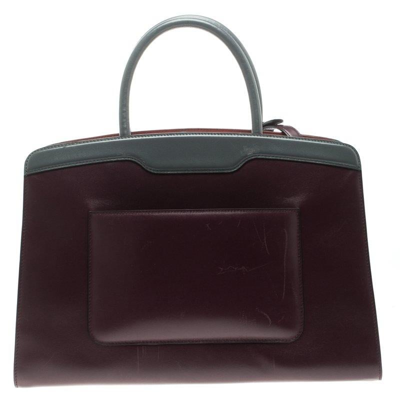 Bvlgari Purple Leather Medium Icona Tote 3