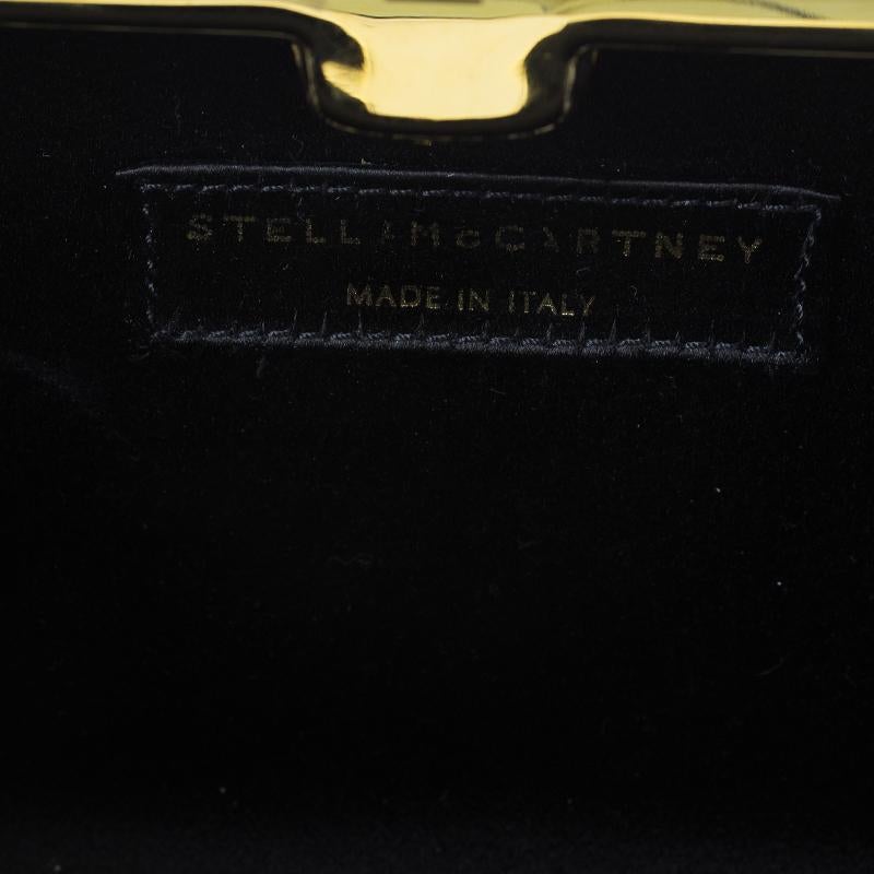 Stella McCartney Black/White Plexy Fabric Felicity Box Clutch 4