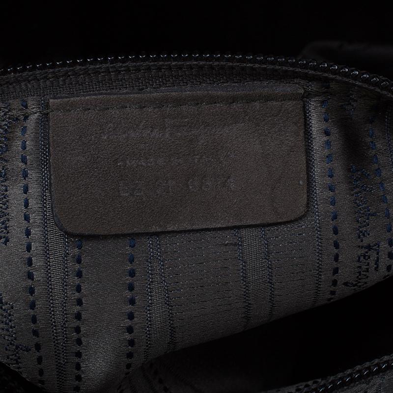 Salvatore Ferragamo Silver Patent Leather Satchel Bag 10