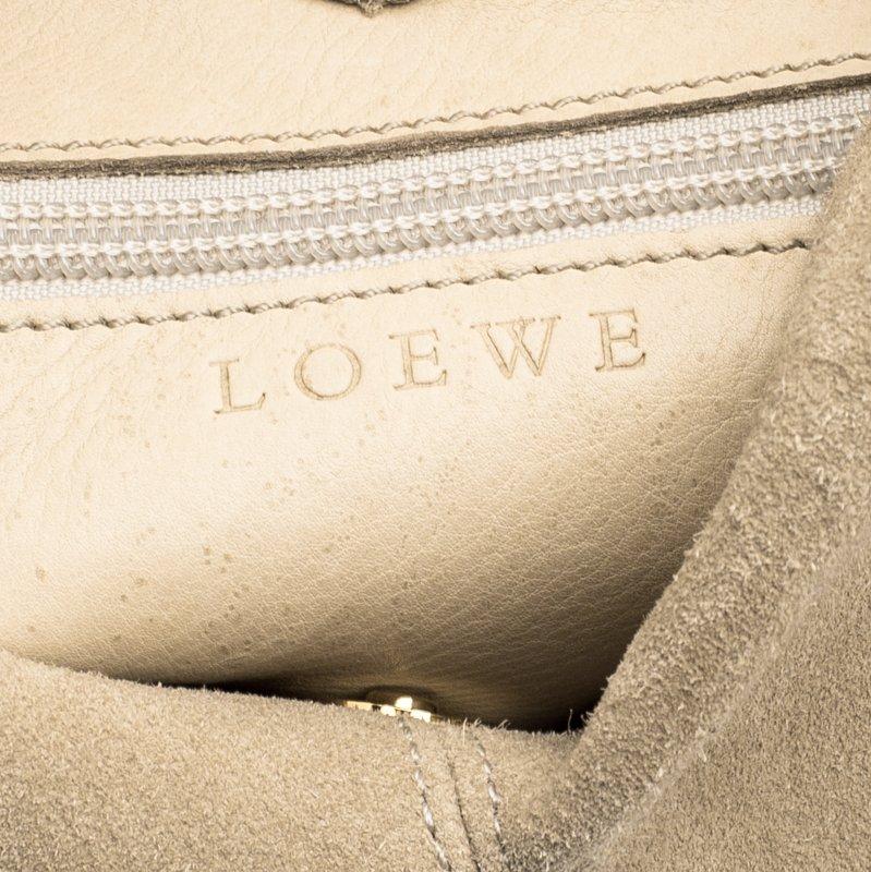 Loewe Beige/Cream Suede and Leather Hobo 1