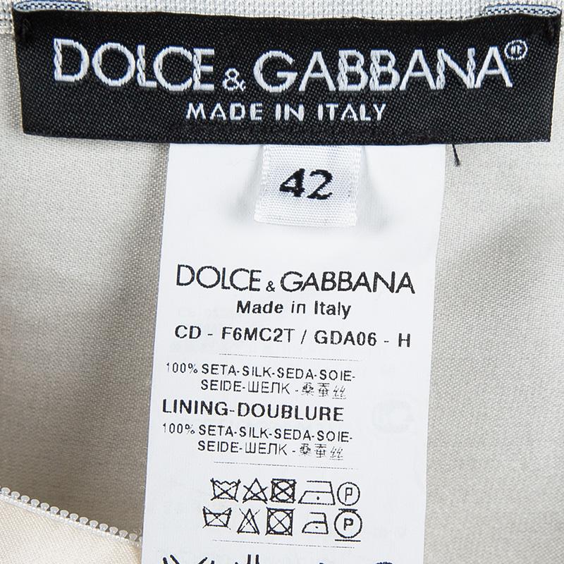 Dolce and Gabbana Spring'14 Digital Greek Temple Print Silk Dress M In Excellent Condition In Dubai, Al Qouz 2