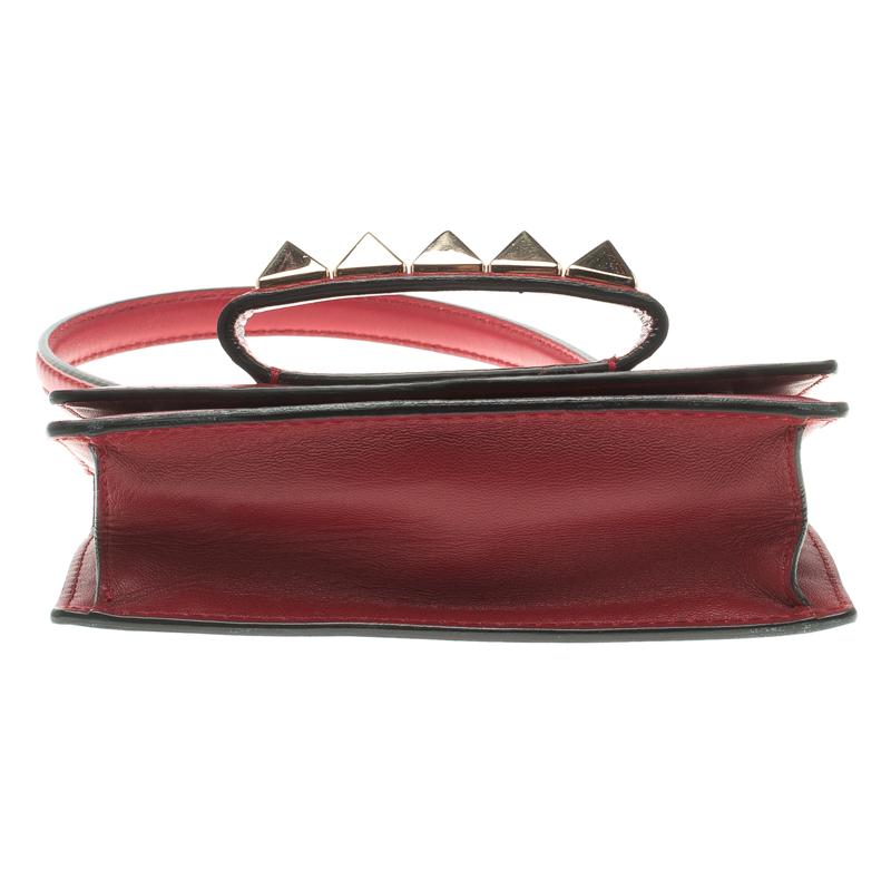 Valentino Red Leather Mini Va Va Voom Flap Front Shoulder Bag 2