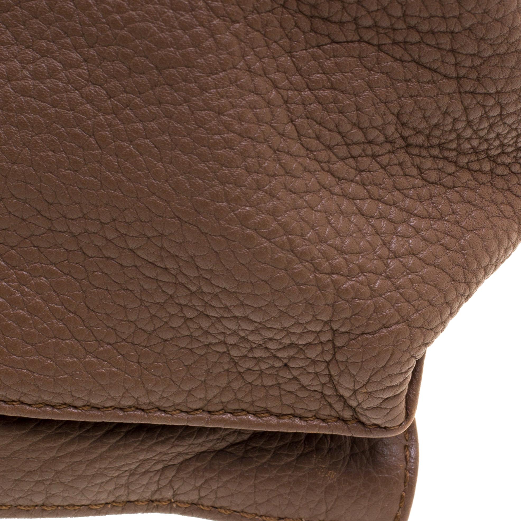 Women's Loewe Brown Leather Flamenco Shoulder Bag