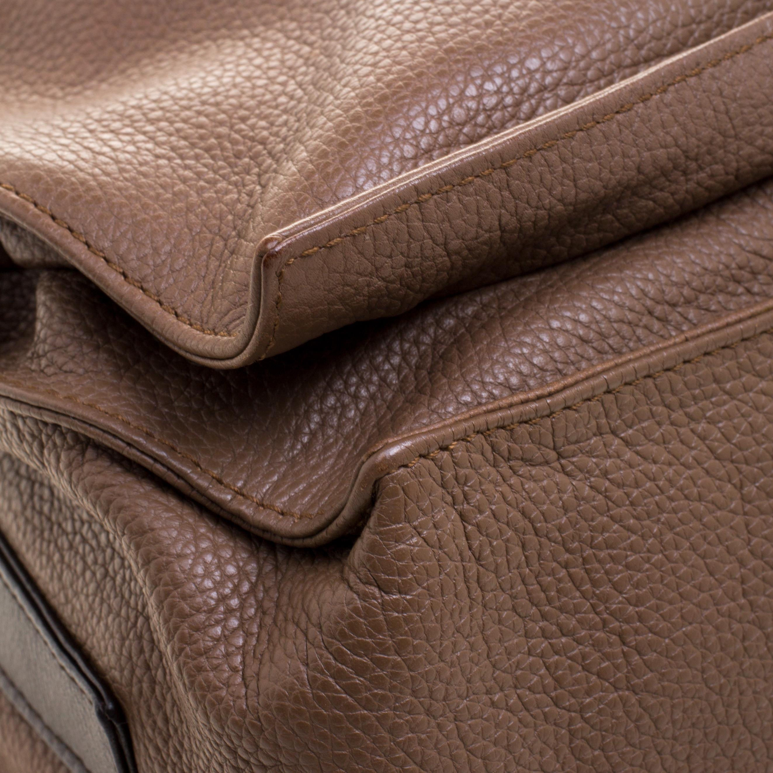 Loewe Brown Leather Flamenco Shoulder Bag 4