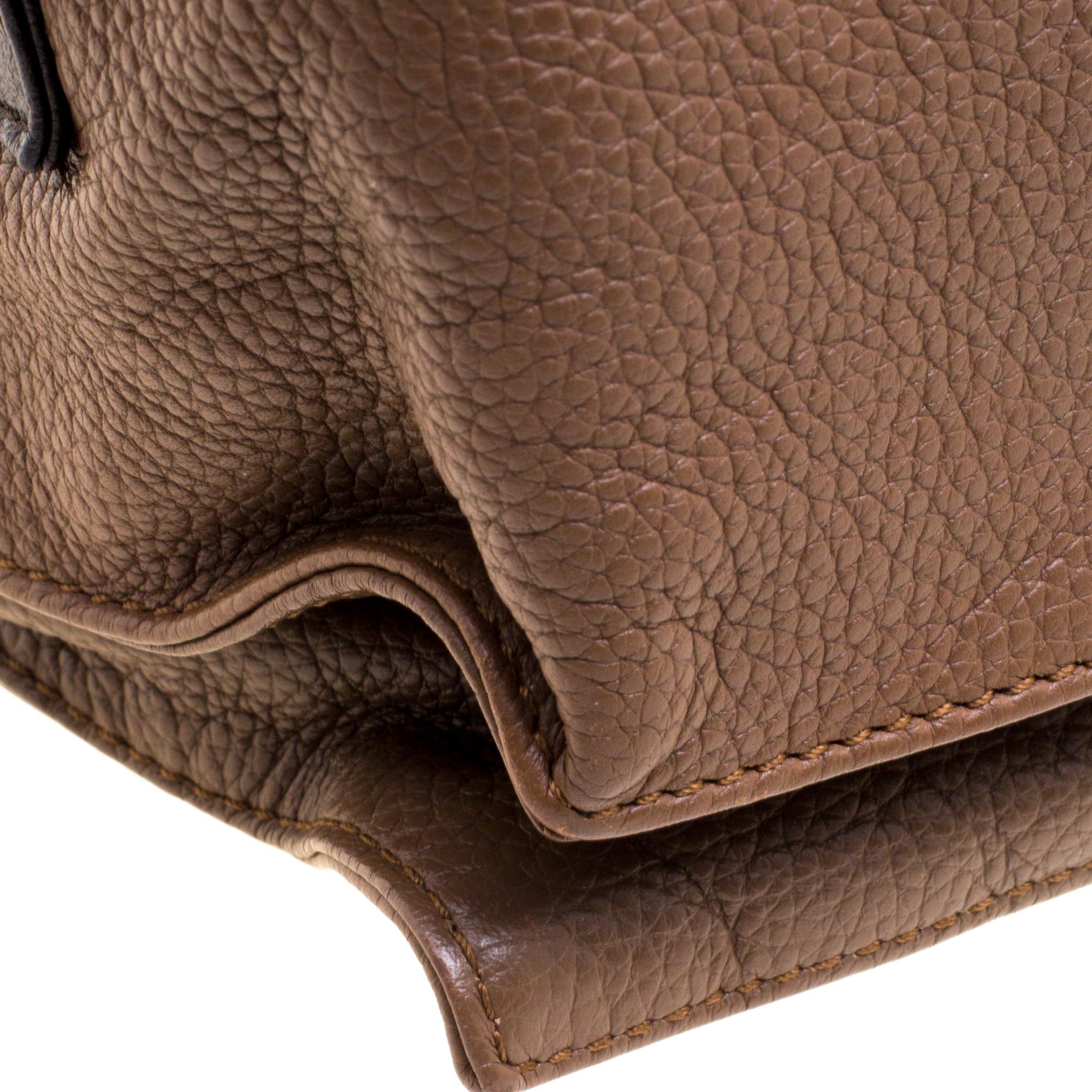 Loewe Brown Leather Flamenco Shoulder Bag 5