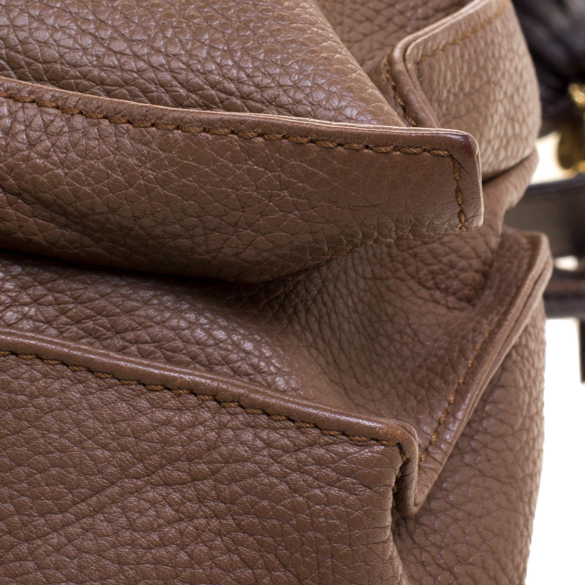 Loewe Brown Leather Flamenco Shoulder Bag 8