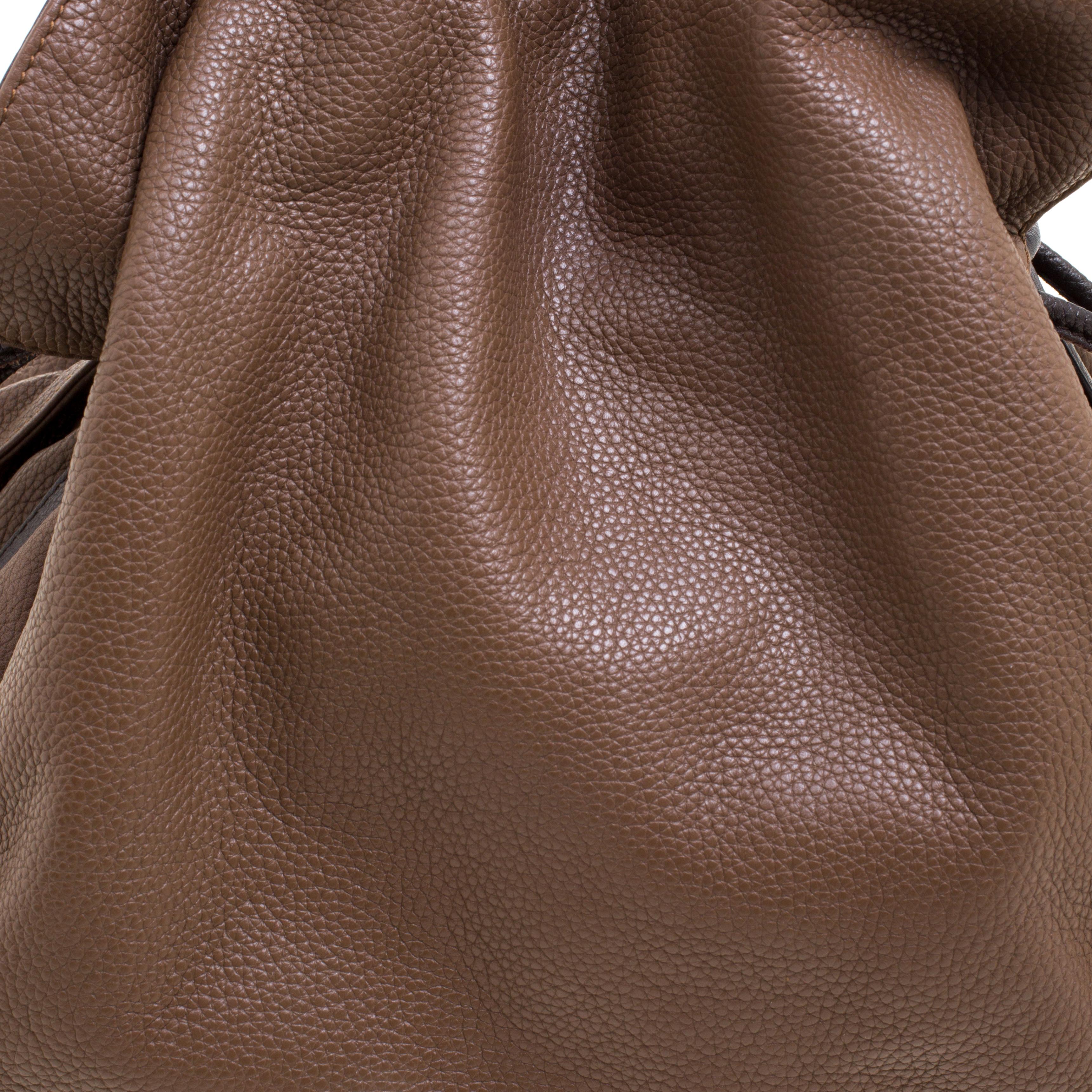 Loewe Brown Leather Flamenco Shoulder Bag 9
