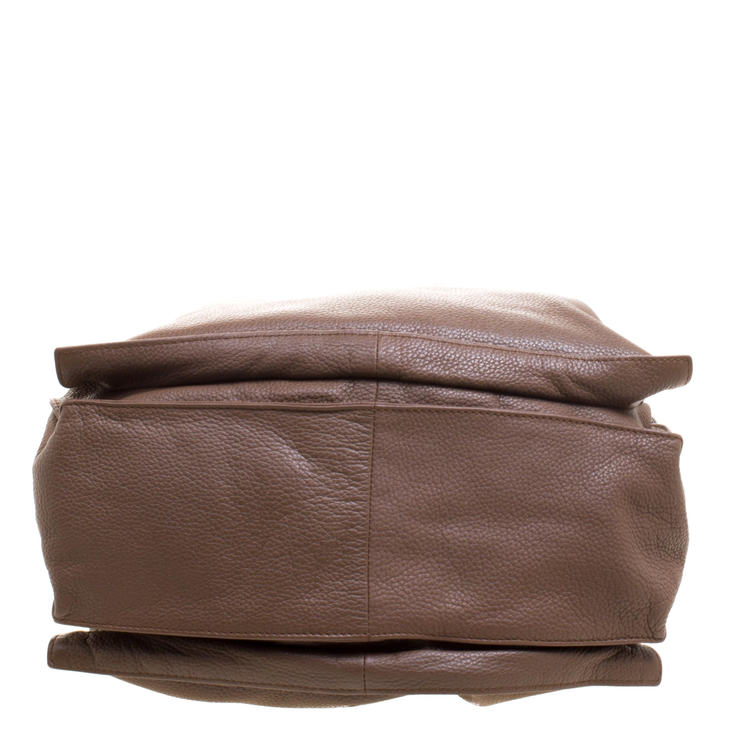 Loewe Brown Leather Flamenco Shoulder Bag 10