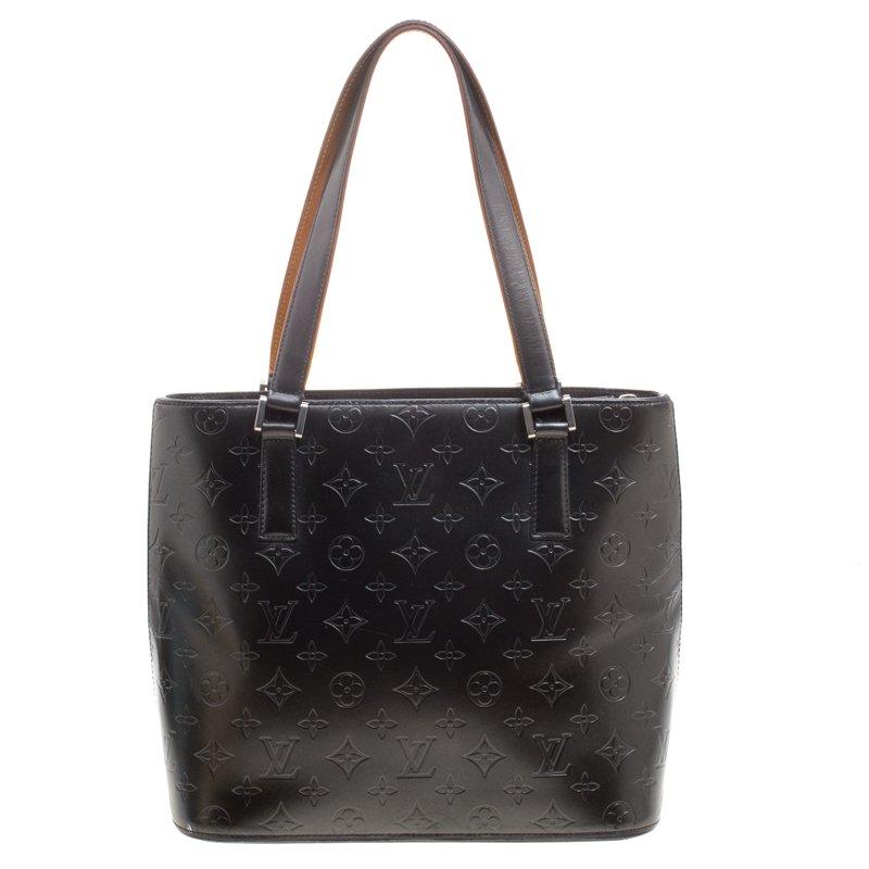 Louis Vuitton Metallic Dark Grey Monogram Mat Stockton Bag