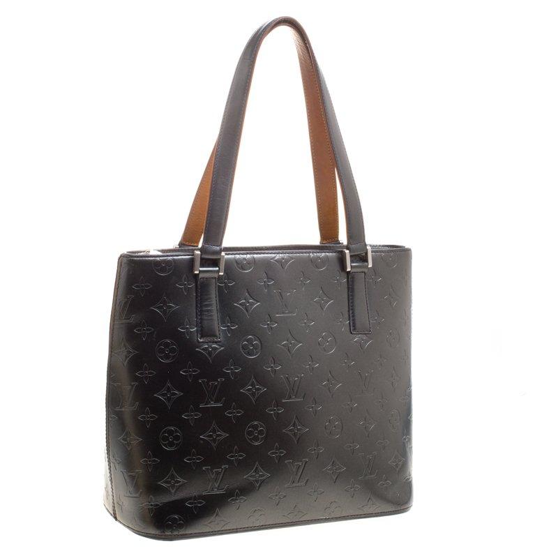 Louis Vuitton Metallic Dark Grey Monogram Mat Stockton Bag 2