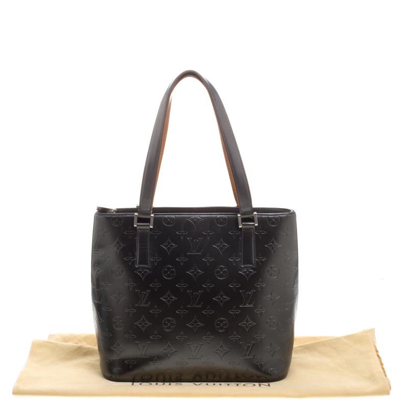Louis Vuitton Metallic Dark Grey Monogram Mat Stockton Bag 3
