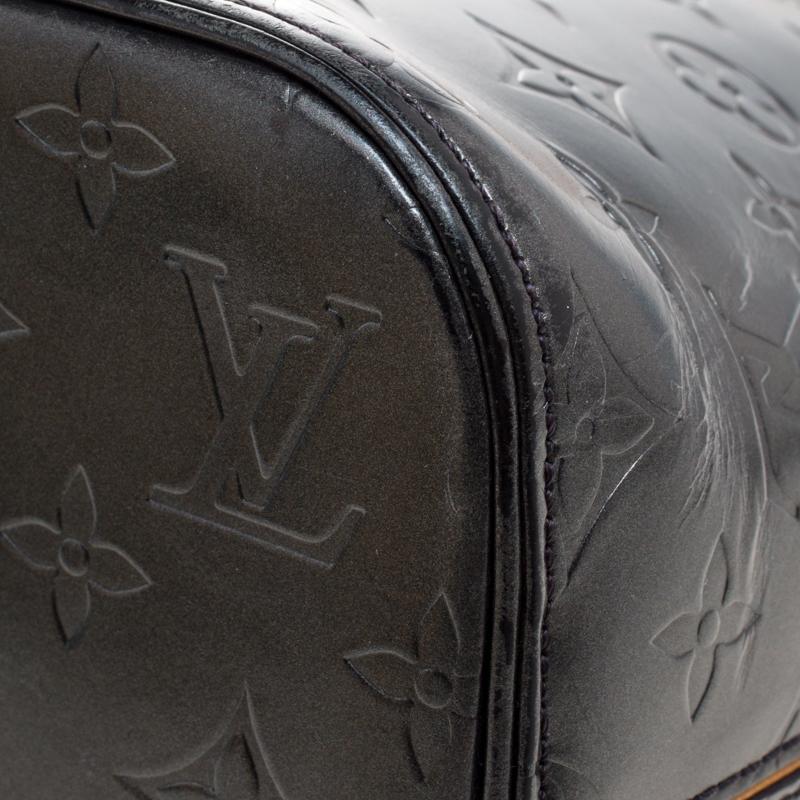 Black Louis Vuitton Metallic Dark Grey Monogram Mat Stockton Bag