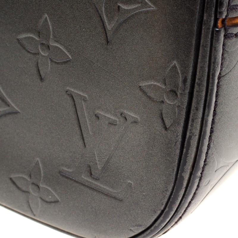 Louis Vuitton Metallic Dark Grey Monogram Mat Stockton Bag 4