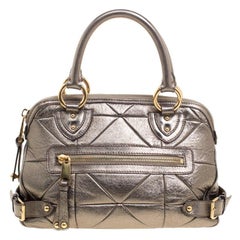 Marc Jacobs Gold Quilted Leather Satchel