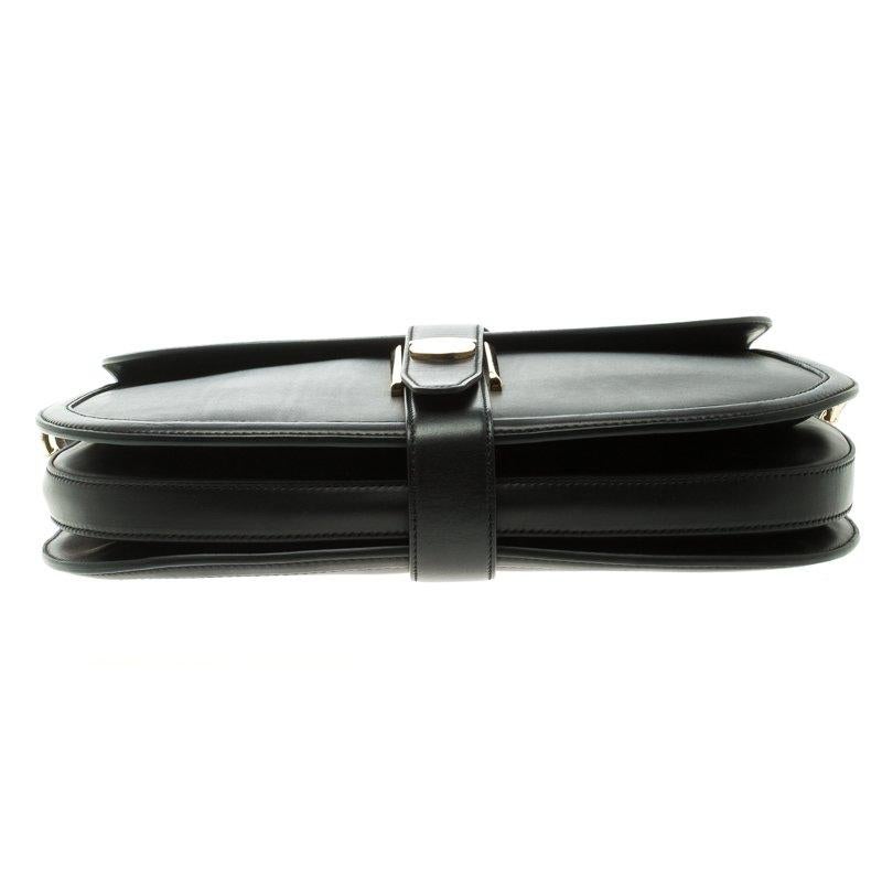 Salvatore Ferragamo Black Leather Elly Shoulder Bag 2