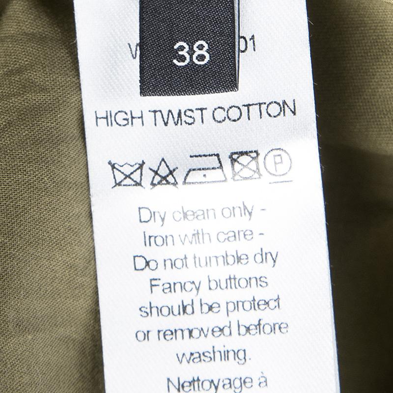 Joseph Khaki Twist Cotton Urb Double Breasted Trench Coat M In New Condition In Dubai, Al Qouz 2