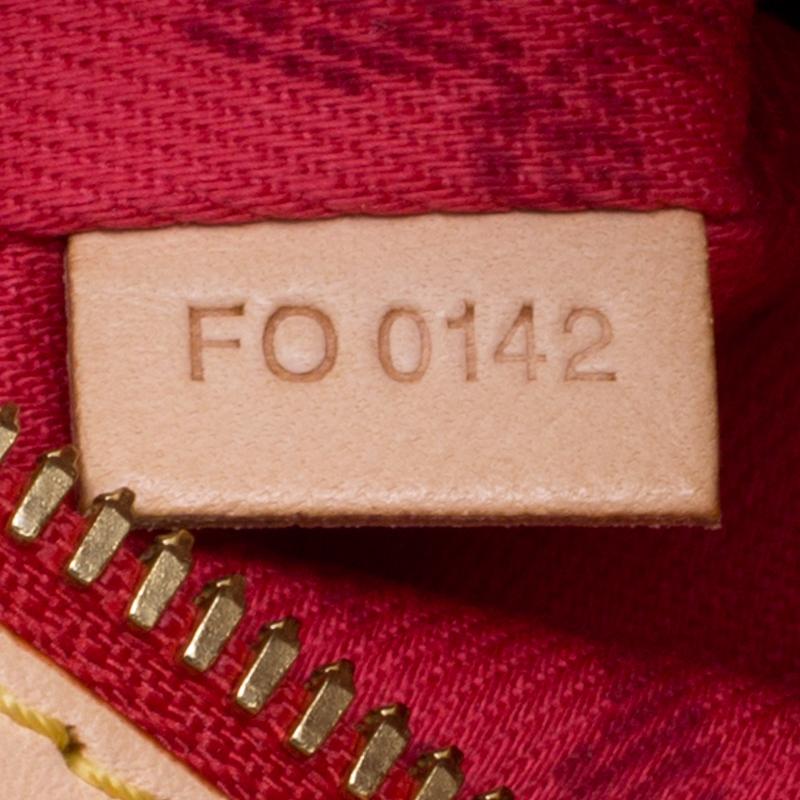 Women's Louis Vuitton Rouge Grenadine Denim Striped Articles De Voyage Bag