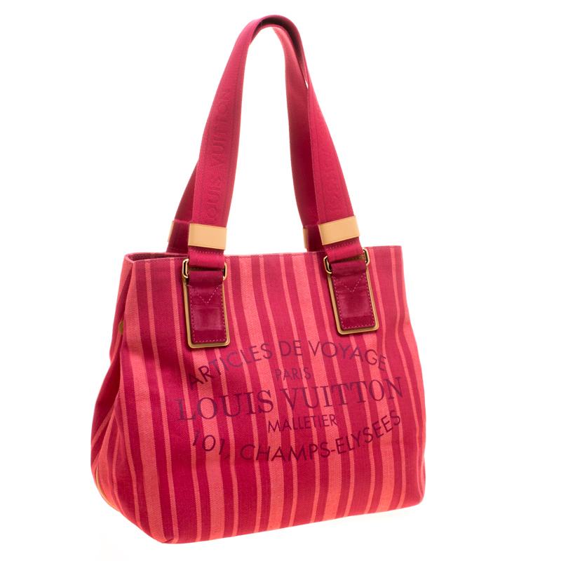 Louis Vuitton Rouge Grenadine Denim Striped Articles De Voyage Bag 2