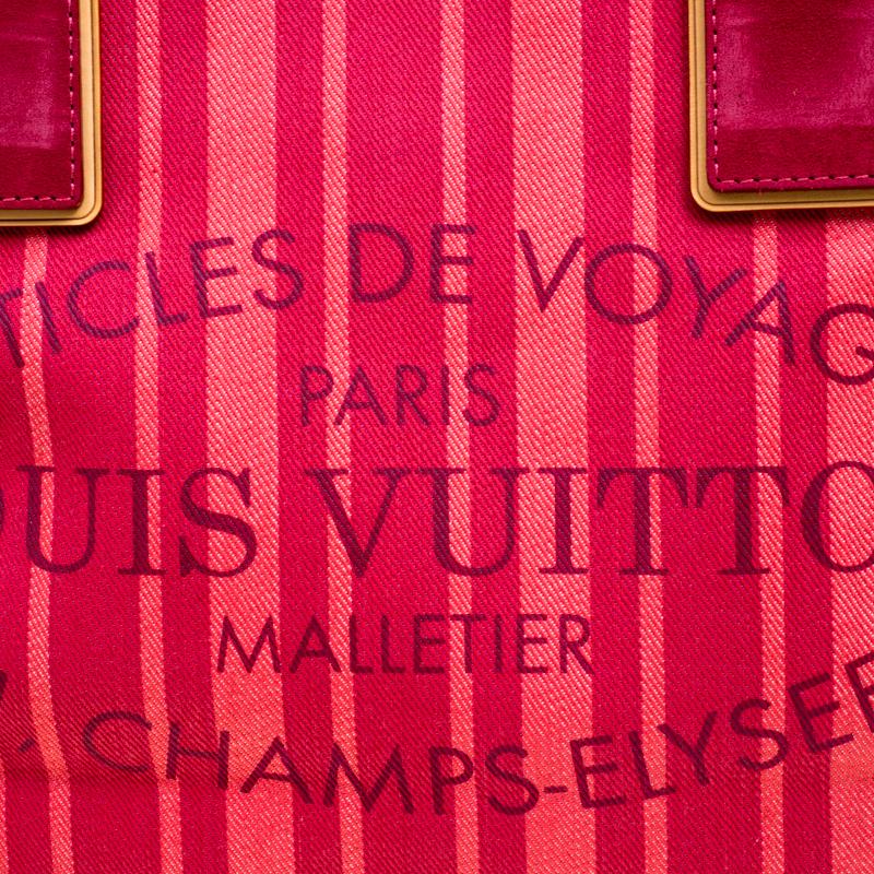 Red Louis Vuitton Rouge Grenadine Denim Striped Articles De Voyage Bag